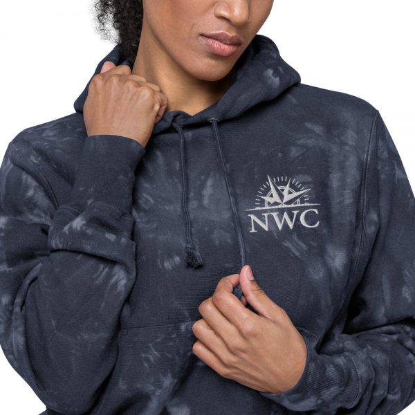 NWC Embroidered | Unisex Champion tie-dye hoodie - Image 2